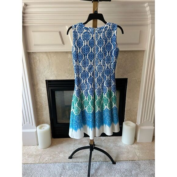 Danny & Nicole Women's Tribal Geometric Printed Fit and Flare A-Line Shift Dress - Picture 5 of 9